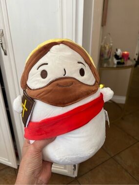 Jesus Plush Pillow Religious Gift - Christian Plush Toy Crutch Jesus